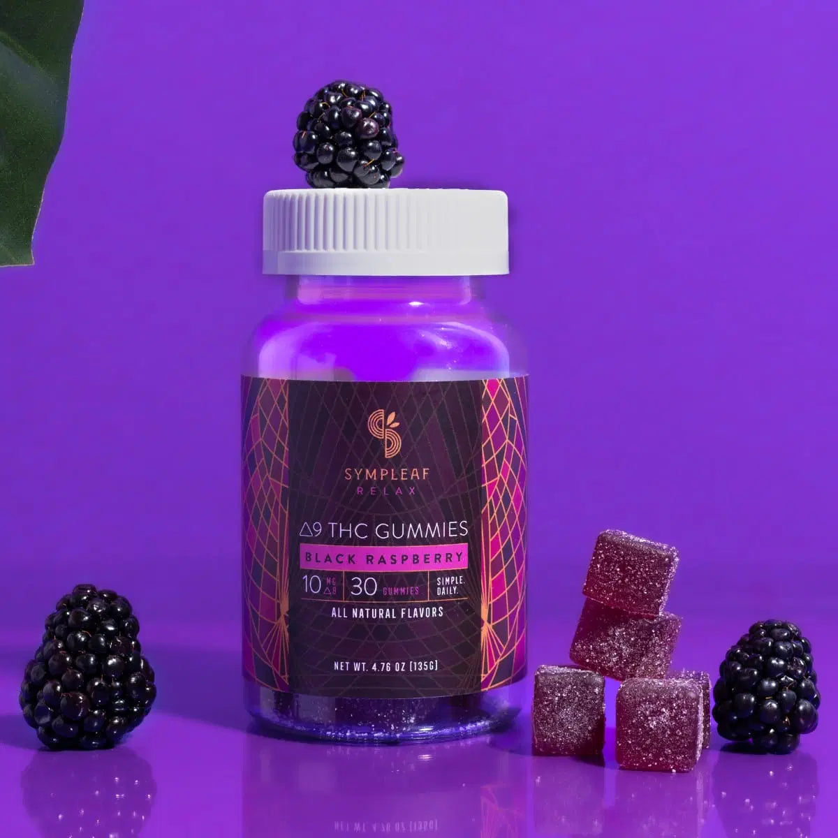 Sympleaf 10mg Delta 9 Gummies – Black Raspberry